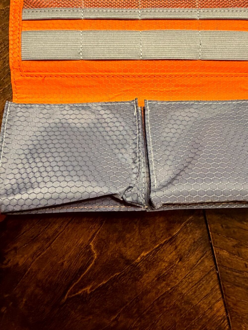 Harley Davidson Motorcycle Wallet Tri Fold Carry All Black and Orange Logo - Picture 10 of 12